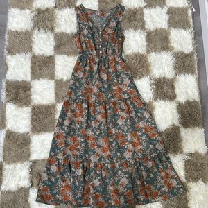 Sleeveless floral maxi dress
